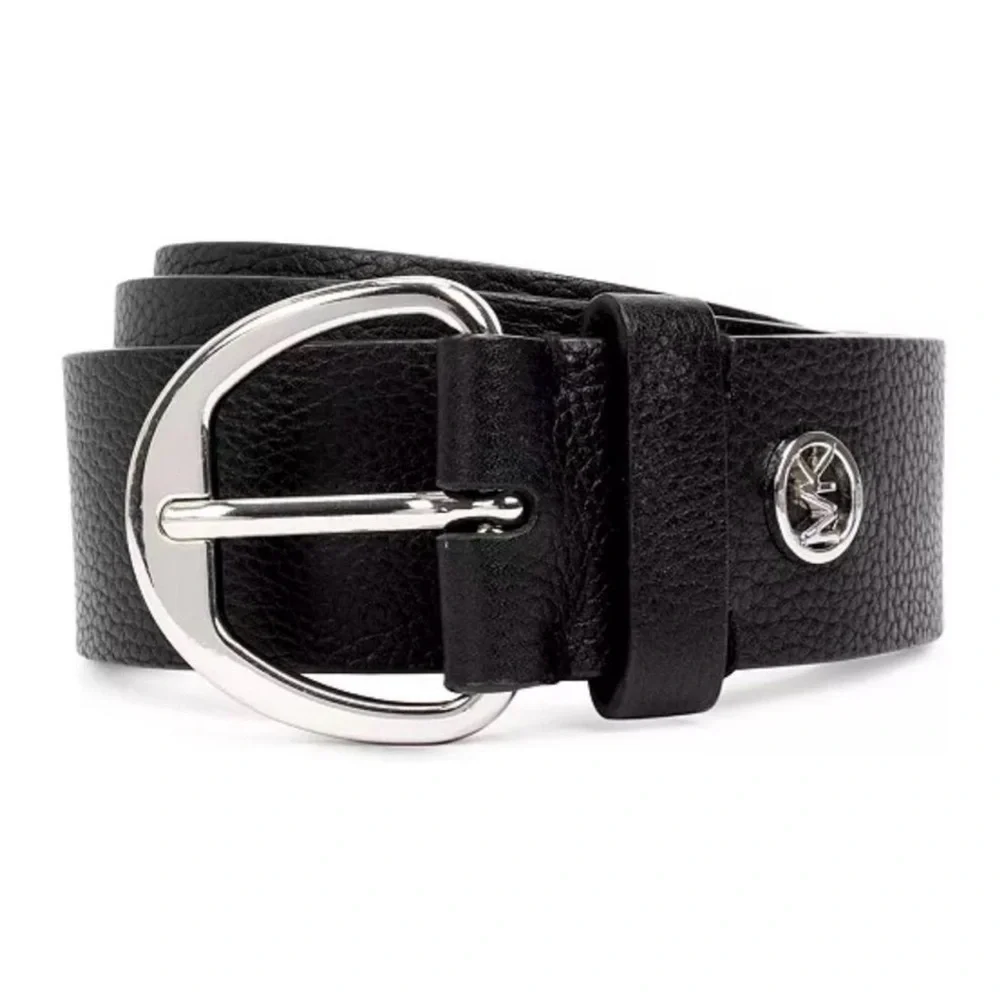 MICHAEL Michael Kors Women's Pebble Leather Black Belt Size Small AUTHENTIC NEW